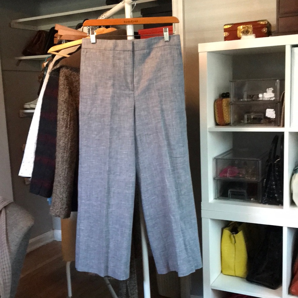 Ann Taylor high rise wide cropped leg pants